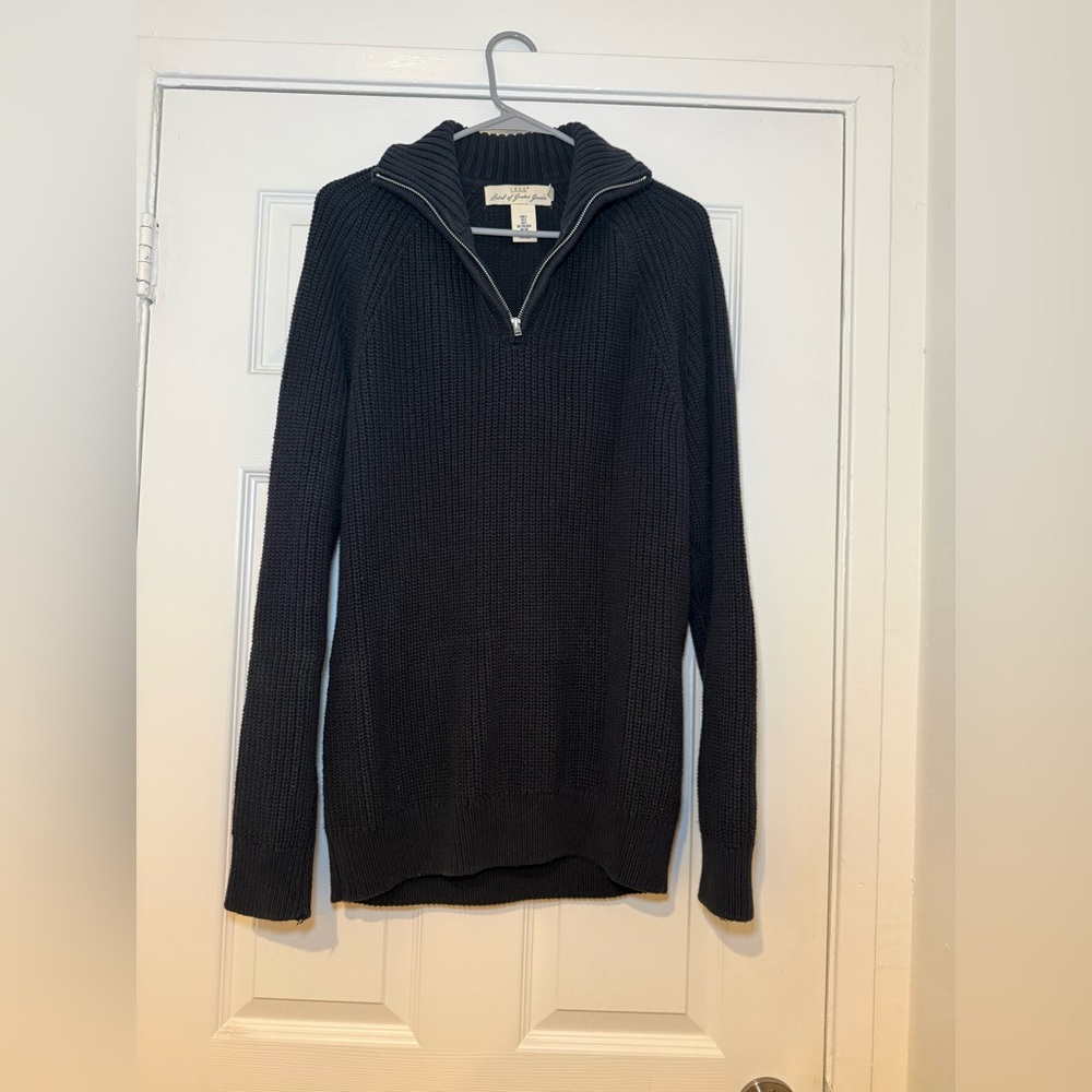 Black Quarter Zip Sweater